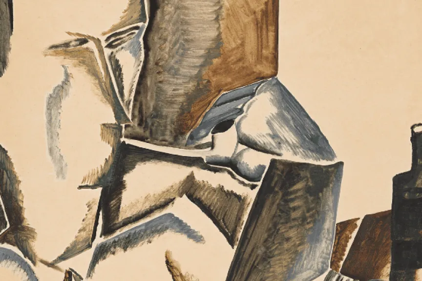 Homme à la pipe lisant