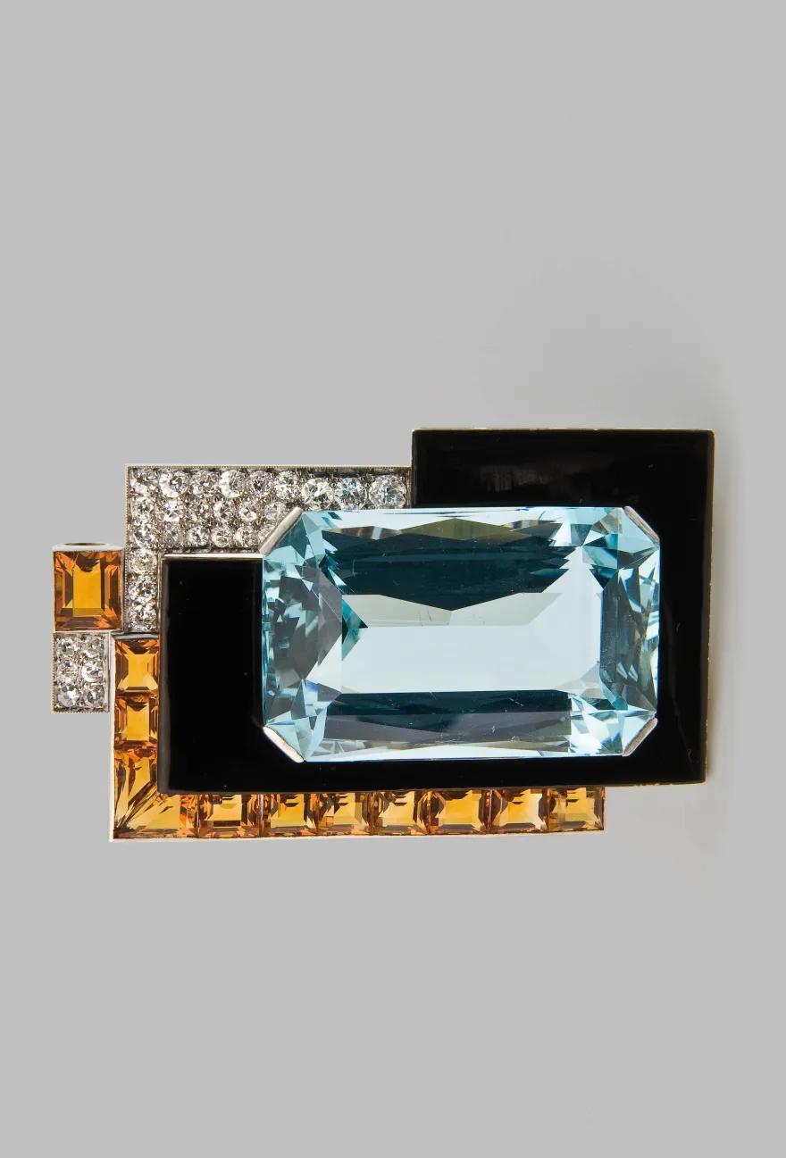 Broche aigue marine Fouquet